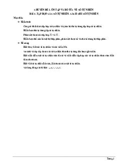 Chuyên đề tập hợp các số tự nhiên, cách ghi số tự nhiên môn Toán 6