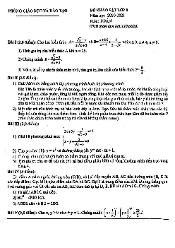 Đề khảo sát Toán 9 năm 2020 – 2021 phòng GD&ĐT Đông Anh – Hà Nội