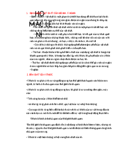 Đề cương môn Triết học Mac - Lenin