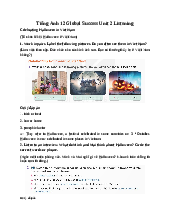 Giải SGK Tiếng Anh 12 Global Success Unit 2 Listening