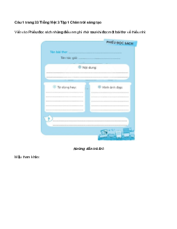 VBT Tiếng Việt 3 trang 33, 34, 35 Bài 1: Phần thưởng | Chân trời sáng tạo