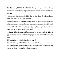 Giải Khoa học tự nhiên 8 bài 29: Dinh dưỡng và tiêu hóa ở người | Cánh diều