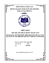 Tiểu luận Khảo sát tình hình triển khai ứng dụng CNTT tại Công ty Vinamilk, đánh giá và đề xuất giải pháp | Đại học Kinh tế Thành phố Hồ Chí Minh