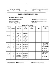 Bài Tập Lớn Sổ Đo Và Tính Toán Chi Tiết | Môn Trắc địa đại cương - Đại học Xây Dựng Hà Nội