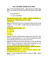 Bài Tập Nhiệt Động Hóa Học | Đại học Bách khoa Thành phố Hồ Chí Minh