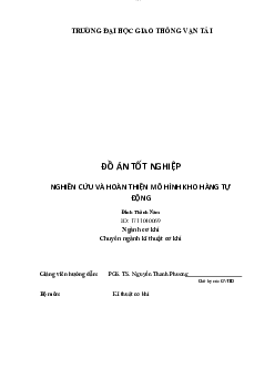 Đồ án: nghiên cứu và hoàn thiện mô hình kho hàng tự động