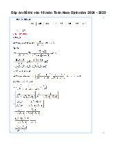 Đề thi tuyển sinh vào 10 môn Toán Sở GD&ĐT Nam Định năm 2024 - 2025