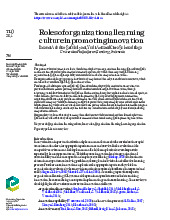 Roles of organizational learning culture in promoting innovation môn Xác suất thống kê| Trường Đại học Ngoại Thương