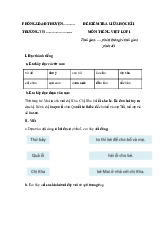 Đề thi giữa kỳ học kỳ 1 môn Tiếng Việt lớp 1 năm học 2024 - 2025 - Đề số 3 | Bộ sách Kết nối tri thức