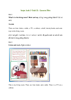 Giải Tiếng Anh lớp 3 Unit 11: Lesson Five | Family and Friends