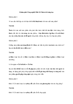 Công nghệ 8 Bài 13: Đại cương về thiết kế kĩ thuật - Chân trời sáng tạo