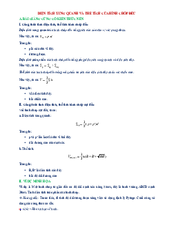 Chuyên đề diện tích xung quanh và thể tích của hình chóp đều