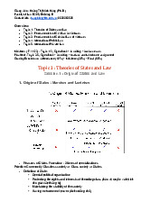 Final Exam Outline: Introduction to Law (Cô Hằng) - Course Details