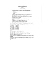 Đề thi cuối kỳ Di truyền Y19A: 30 câu hỏi trắc nghiệm