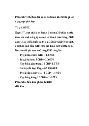 Bài tập môn  quản trị rủi ro tài chính | Học viện Ngân Hàng