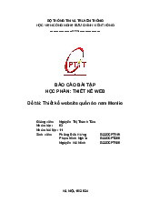 Báo cáo bài tập Thiết kế website quần áo nam Menlie môn Thiết kế Website cơ bản | Học viện Công Nghệ Bưu Chính Viễn Thông