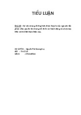 Chủ đề : Sự vận dụng những hạt nhân hợp lýcủa nguyên tắc phân chia quyền lực trong tổ chức và hoạt động của bộ máy Nhà nước Việt Nam hiện nay môn Lịch sử ĐCSVN | Trường đại học kinh doanh và công nghệ Hà Nội