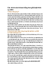 Các chính sách khoan hồng trong Bộ luật Hình sự 2015