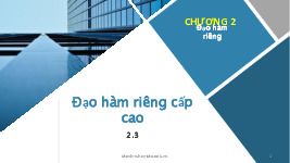 Đạo hàm riêng cấp 2 - Toán cao cấp | Đại học Sư phạm Kỹ thuật Thành phố Hồ Chí Minh