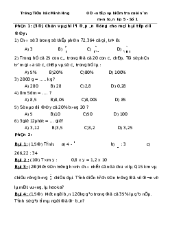 18 đề ôn thi học kì 2 môn Toán lớp 5