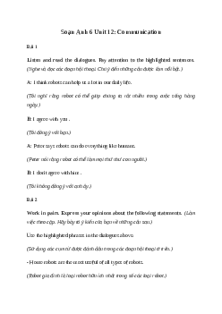 Giải Tiếng Anh 6 Unit 12: Communication | Global Success