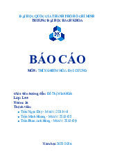Thí nghiệm môn hóa đại cương–Trường Đại học bách khoa - đại học quốc gia thành phố Hồ Chí Minh.