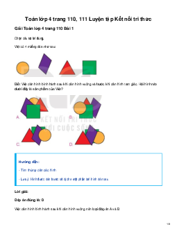 Toán lớp 4  Bài 32: Luyện tập chung Kết nối tri thức