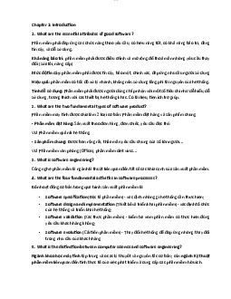 Trả lời câu hỏi Quiz1 - Nhập môn công nghệ phần mềm | Trường Đại học CNTT Thành Phố Hồ Chí Minh