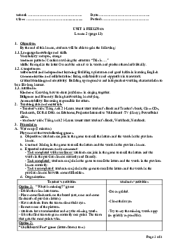 Unit 1:U1L2B | Giáo án Tiếng Anh 2 sách i-Learn Smart Start (Cả năm)