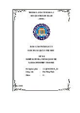 Nghiên cứu quản trị tại doanh nghiệp Vinamilk | Bài thảo luận quản trị học