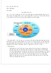 Bài Kiểm Tra Số 1 - Phân Tích Môi Trường Marketing | Marketing căn bản