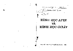Hình học Afin và hình học Oclit | Trường Đại học Sư phạm Hà Nội
