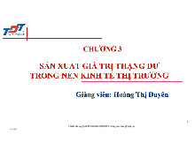 Lý Thuyết Giá Trị Thặng Dư Trong Nền Kinh Tế Thị Trường | Kinh tế chính trị Mác - Lênin | Đại học Tôn Đức Thắng