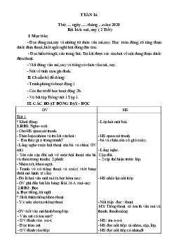 Giáo án môn Tiếng Việt 1 - Tuần 15 | sách Cùng học để phát triển năng lực