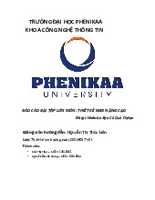 BÁO CÁO BÀI TẬP LỚN MÔN: THIẾT KẾ WEB NÂNG CAO (COUR01.TH2). Môn Ứng dụng Web | Đại học Trường Đại học Phenika.