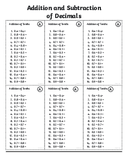 Bài tập "Addition and Subtraction of Decimals"