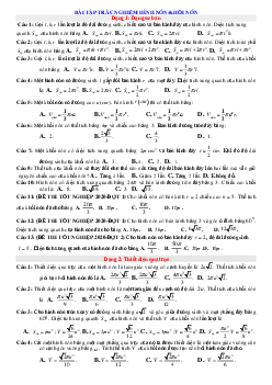Bài tập trắc nghiệm Toán 12 hình nón theo từng dạng 2022-2023