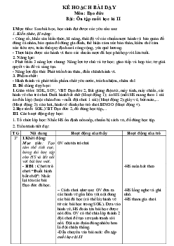 Giáo án Đạo đức 2 sách Cánh diều (Cả năm) | Tuần 34