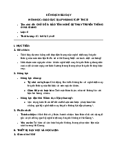 Kế hoạch bài dạy Giáo dục địa phương | Địa Lí 9