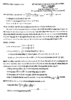 Đề thi thử Toán tuyển sinh lớp 10 đợt 2 năm 2019 trường Thăng Long – Hà Nội