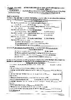 Đề thi vào 10 Chuyên Tiếng Anh THPT Chuyên Vĩnh Phúc năm 2021-2022
