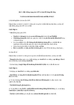 Giải Địa lí 10 Bài 3: Một số ứng dụng của GPS và bản đồ trong đời sống | Chân trời sáng tạo