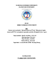 Contents of two principles ‘National treatment–NT’ and ‘Most-favored nationtreatment-MFN’ in international cooperation activities. Distinghuish these 2 types | Essay FOREIGN INVESTMENT