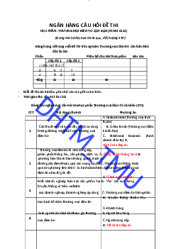 Câu hỏi trắc nghiệm môn thương mại điện tử trường đại học thương mại