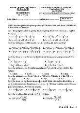 Đề cuối kỳ 2 Toán 12 năm 2024 – 2025 trường THPT Lê Hồng Phong – Đắk Lắk