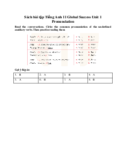 Giải Unit 1 Vocabulary | Sách bài tập Tiếng Anh 11 Global Success
