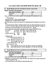Các dạng bài tập Môn Kinh tế quốc tế | Đại học Quy Nhơn