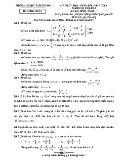 Đề giao lưu HSG Toán 7 năm 2018 – 2019 phòng GD&ĐT Tam Dương – Vĩnh Phúc
