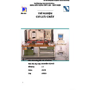 Báo cáo Thí nghiệm Cơ Lưu Chất 1 - Khoa Xây Dựng Thủy Lợi 21X1B