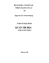 Tóm tắt môn Quản trị học | Đại học Yersin Đà Lạt